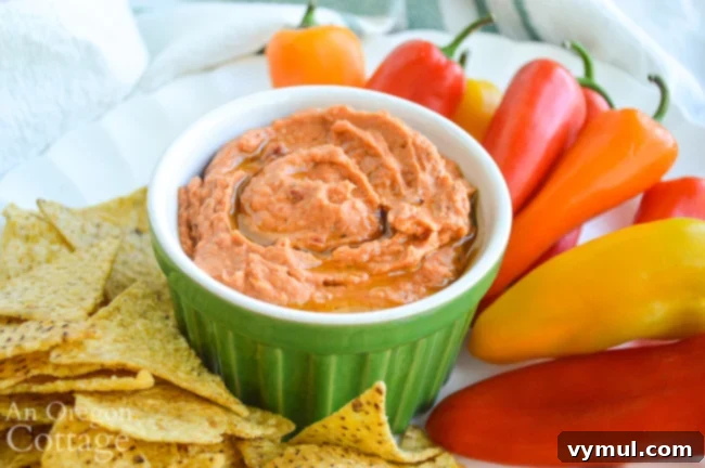 Close-up shot of creamy white bean dried tomato dip, highlighting its texture and color.