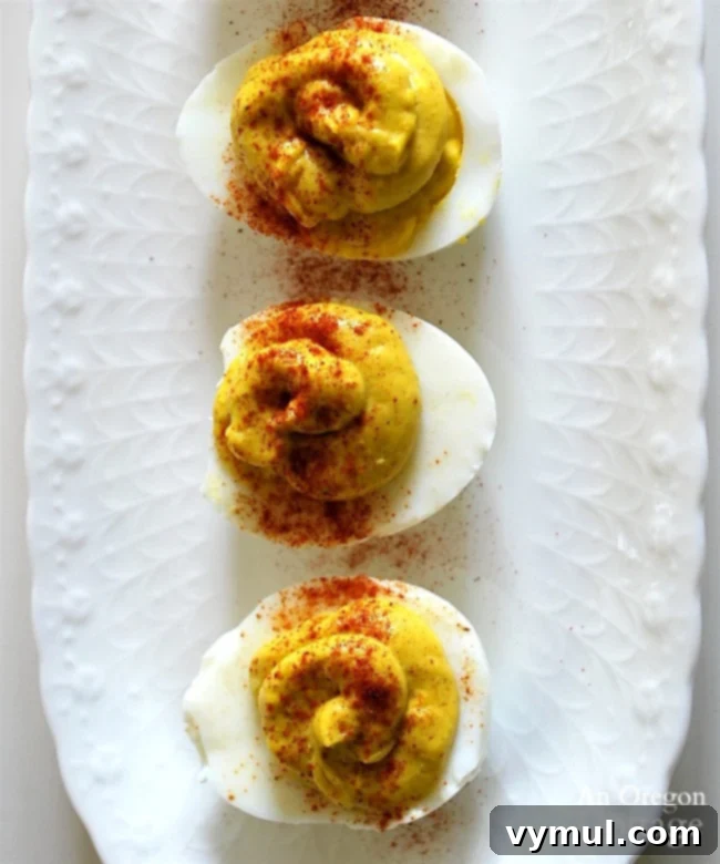 Curried deviled eggs are a flavorful change from regular eggs