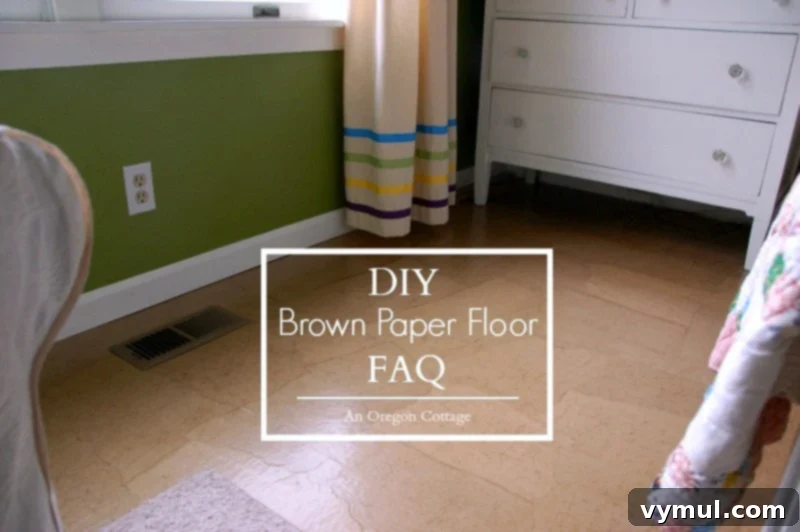Unlocking the Brown Paper Floor Technique 2 DIY Brown Kraft Paper Flooring is an easy to do, inexpensive update that looks a little like leather and wears like wood floors