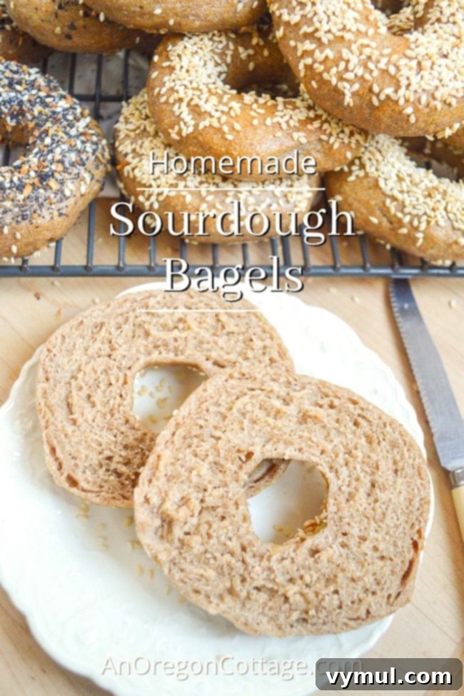 homemade sourdough bagels