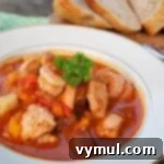 Coastal Catch Tomato Stew 5 tomato seafood stew close in bowl