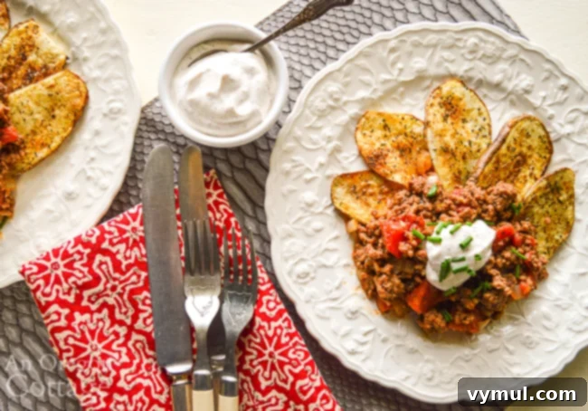 cajun beef and potatoes above