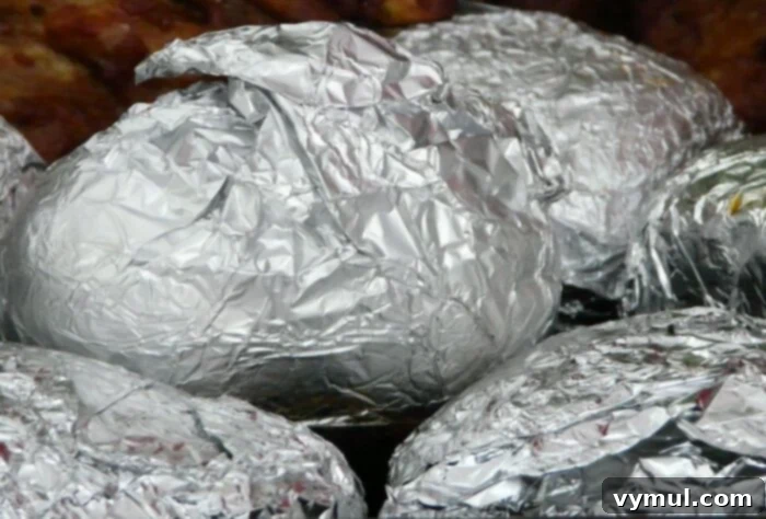 baked-potatoes in foil