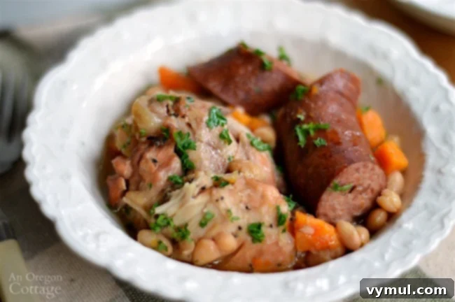 February Fresh: Seasonal Recipes, Tips, and a Free Printable Download 4 Delicious slow cooker cassoulet