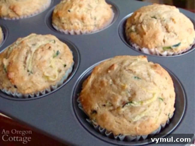 zucchini freezer muffins baked in pan