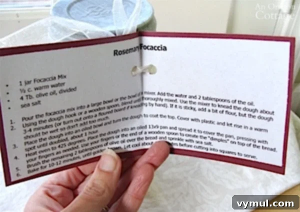 Rosemary Focaccia Bread Gift Jar With Printable Tags 3 Rosemary Focaccia gift in a jar label