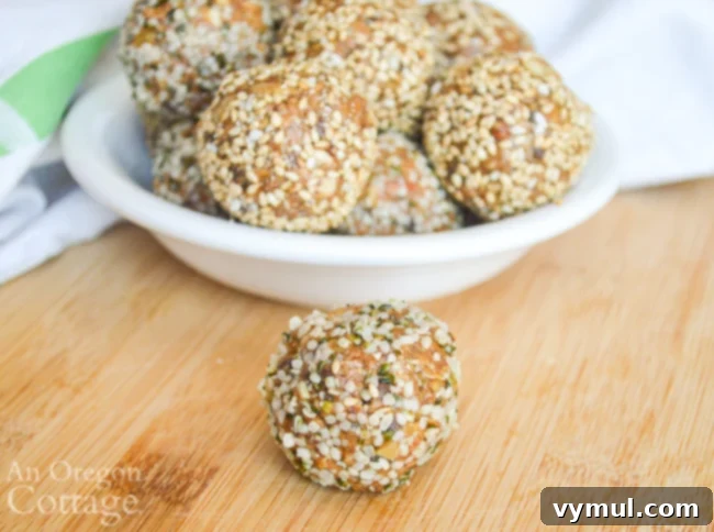 almond granola bites in bowl
