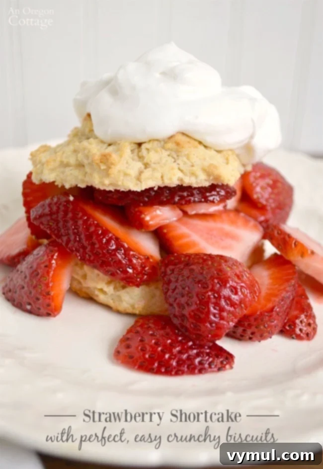 Strawberry Shortcake with perfect, easy homemade crunchy drop biscuits.