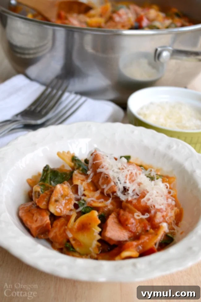Weeknight 30-Minute One Pot Italian Pasta with Sausage & Spinach