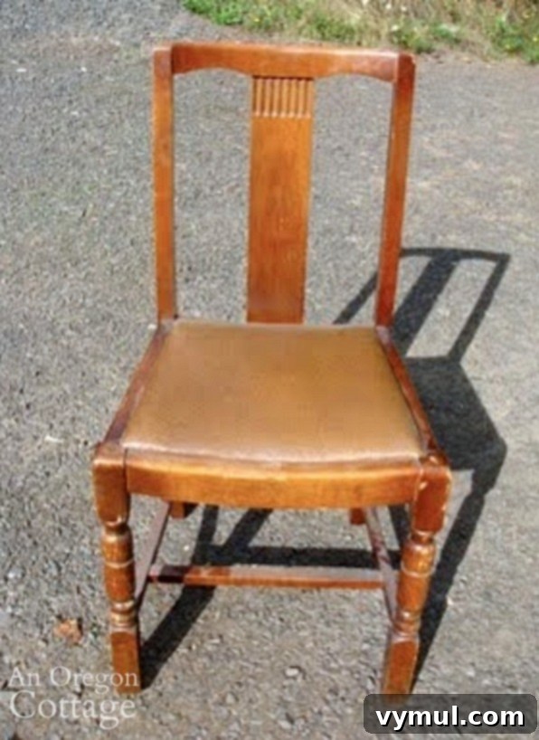 Affordable Handheld Spray Painting Made Easy 3 Before: Unpainted Craigslist Dining Chair for DIY Project