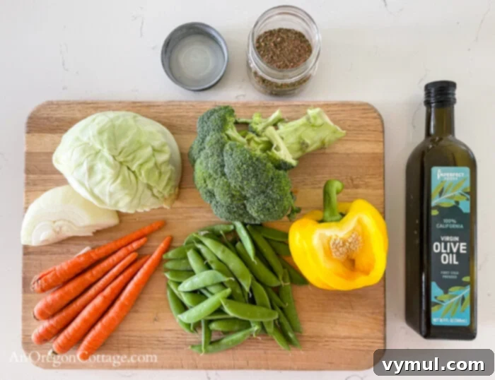 ingredients for grilled vegetables