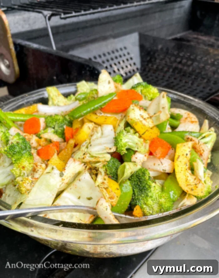 vegetables ready for grilling