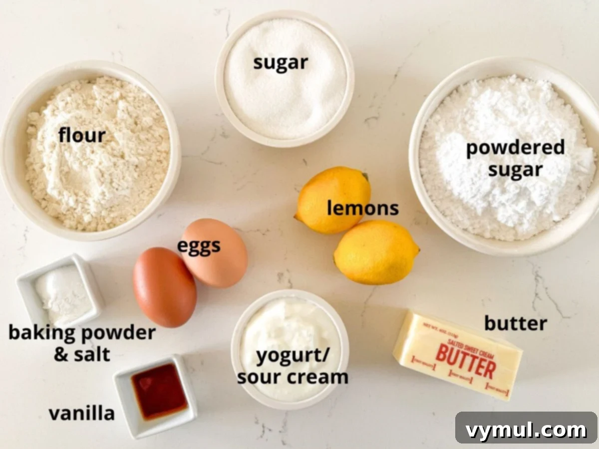 Luscious Lemon Cupcakes with a Sweet Glaze Drizzle 3 lemon cupcake ingredients