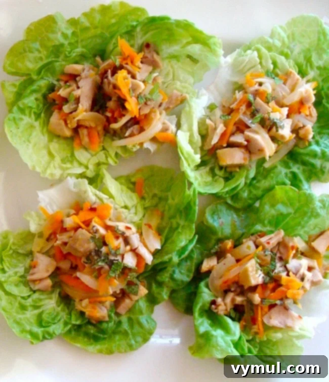 Quick and healthy 10-Minute Chicken Lime Lettuce Wraps.