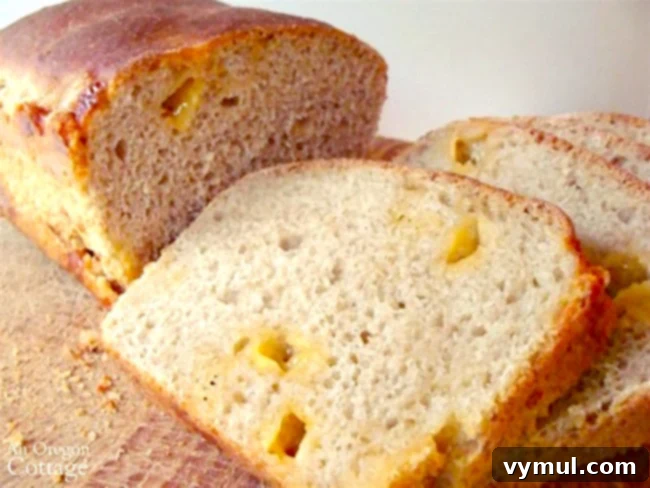 No-Knead Cheesy Sourdough Bread 9 Cheesy Sourdough Batter Bread sliced