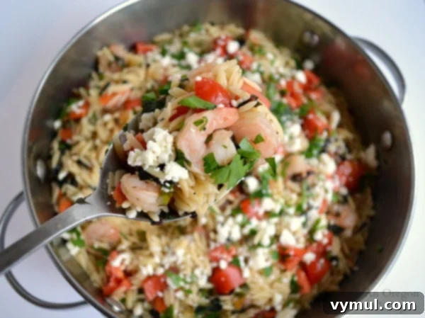 Greek Style Orzo and Shrimp