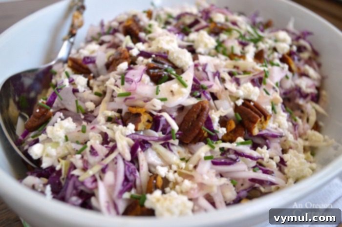 Cabbage Salad with Feta Vinaigrette and Spiced Pecans
