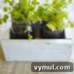 Rustic Reclaimed Wood Planter Featuring Mason Jar Herbs 11 DIY Reclaimed Wood Box with Mason Jar planters makes a charming gift.