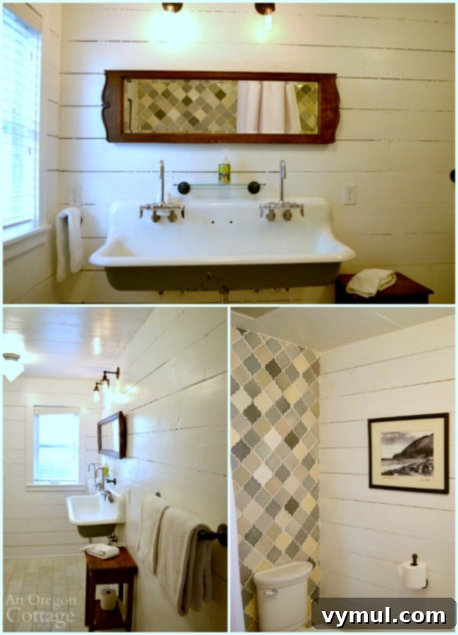 Manzanita Magic: A Reed House Retreat 17 The main floor bath at The Reed House at Manzanita Beach