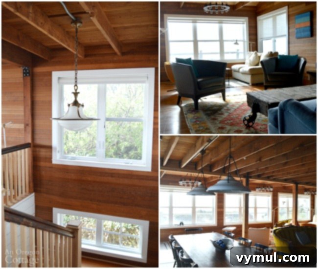 Manzanita Magic: A Reed House Retreat 6 The Reed House at Manzanita-stairwell and great room