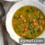 Curried Red Lentil Soup bowl above