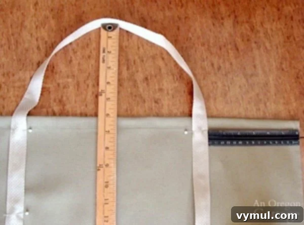 Craft Your Own Canvas Log Carrier 11 measure handle for canvas log carrier