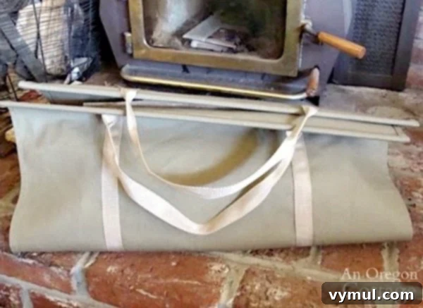 Craft Your Own Canvas Log Carrier 16 Canvas log carrier finished