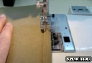 Craft Your Own Canvas Log Carrier 22 sewing side seams of canvas log carrier