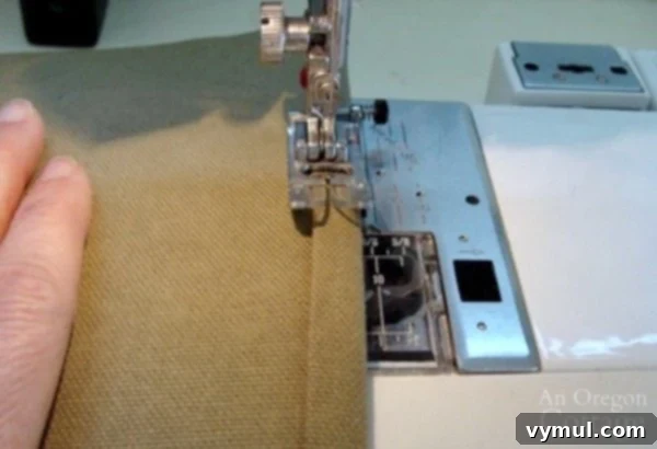 Craft Your Own Canvas Log Carrier 6 sewing side seams of canvas log carrier