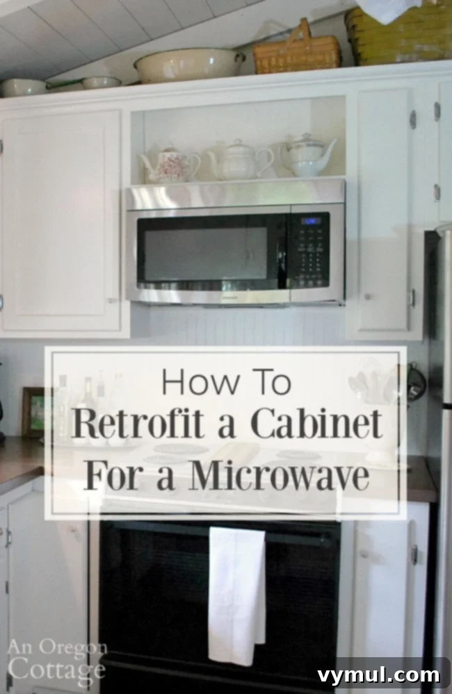 How to Retrofit a Cabinet for a Microwave pin image