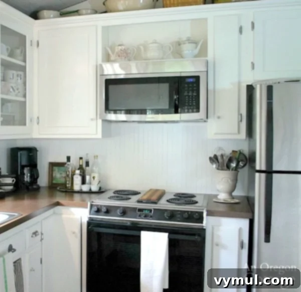 DIY microwave over stove after