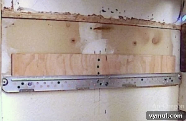 mounting bracket for retrofit cabinet for microwave