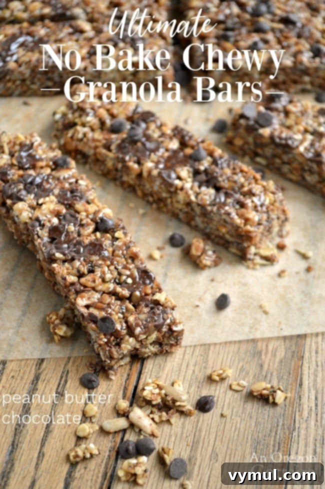 Chewy Granola Bars-Peanut Butter-Chocolate