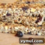 no-bake chewy granola bar-cranberry almond