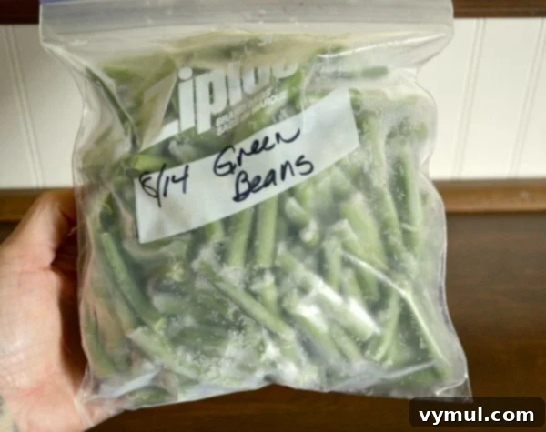 Green beans from the freezer