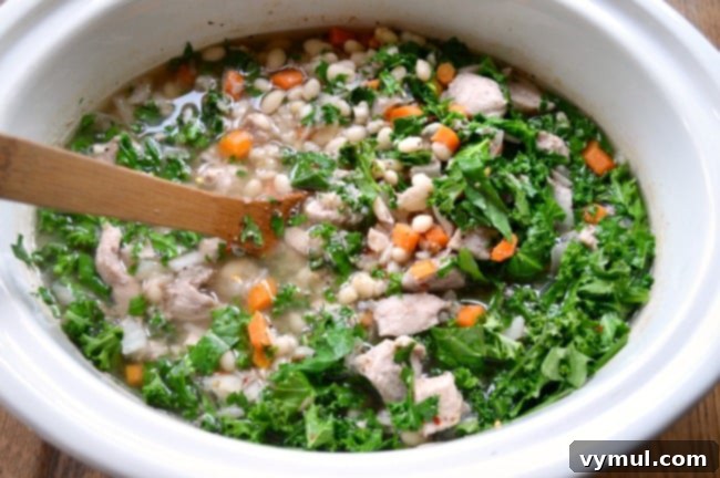 Hearty Slow-Cooked Pork and Vegetable Stew 5 Adding greens to Slow Cooker Pork Stew