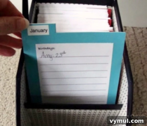 Greeting Card Organizer dividers