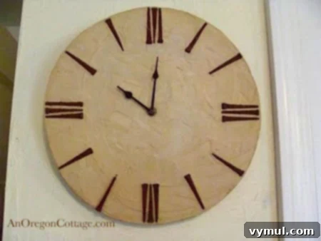 Rustic Wall Clock Rustic Wall Clock made with tile grout and square-head nails