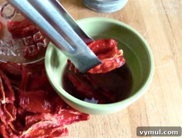 Drying Tomatoes-vinegar dip