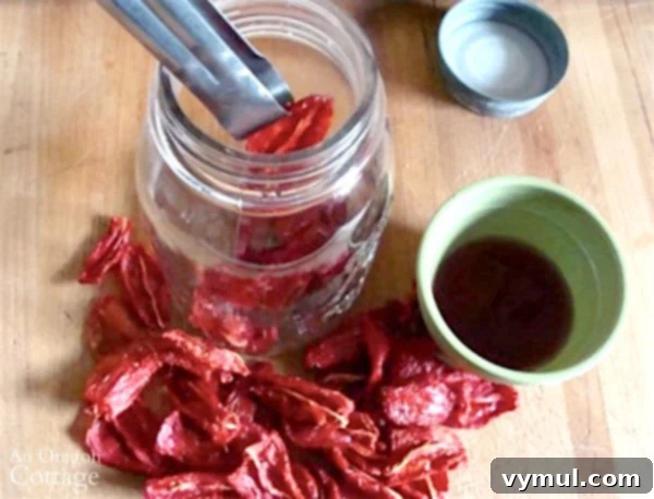Drying Tomatoes-dipping in vinegar