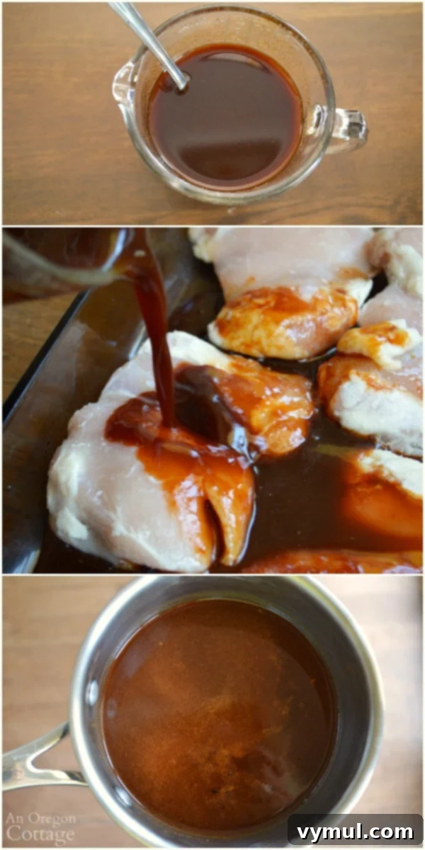 Sriracha Soy Glazed Chicken 4 Preparing the 3-ingredient Soy Sriracha Marinated Chicken for cooking.