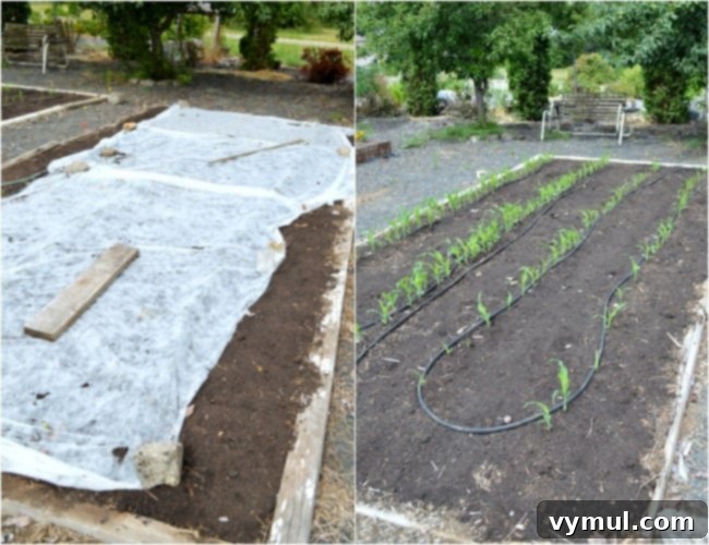 Mastering Corn: From Seed to Supper and Beyond 5 Corn beds planted and at two weeks