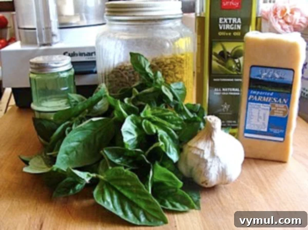 homemade pesto ingredients