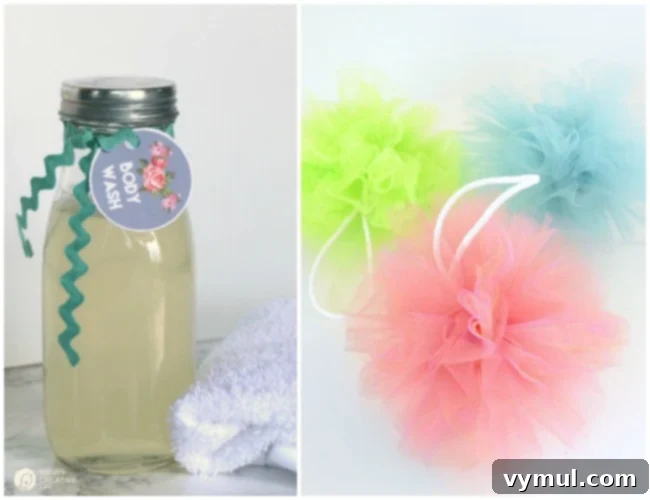 Thoughtful Handcrafted Presents for All Seasons 10 handmade-gift-idea-7-diy-body-wash-and-pouf