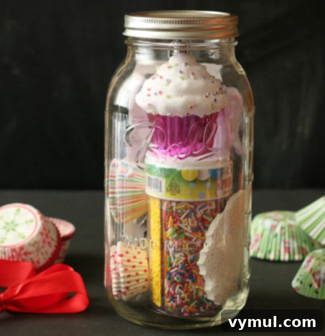 Thoughtful Handcrafted Presents for All Seasons 16 Cupcake-Kit-Gift-in-a-Jar-via-Cupcakes-and-Crinoline