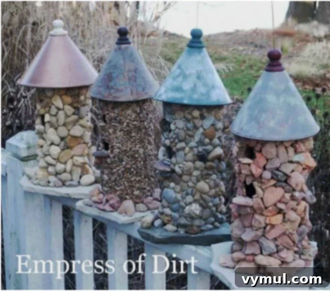 Thoughtful Handcrafted Presents for All Seasons 17 diy stone-birdhouses