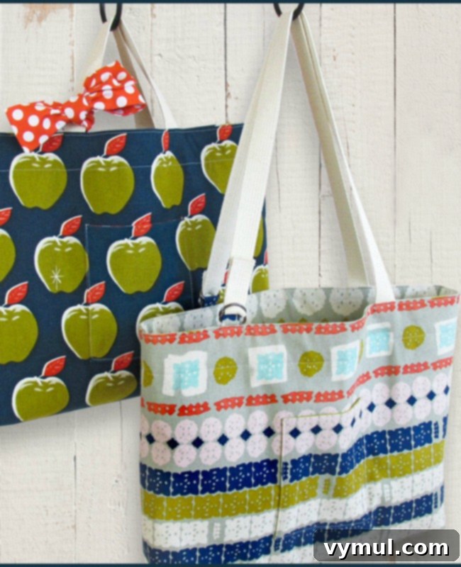 Thoughtful Handcrafted Presents for All Seasons 33 DIY Tote Bags via Sew 4 Home