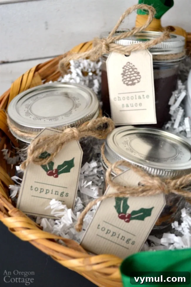 Build Your Own Sundae Gift Basket with Free Tags 4 Homemade Toppings for Ice Cream Sundae Kit gift