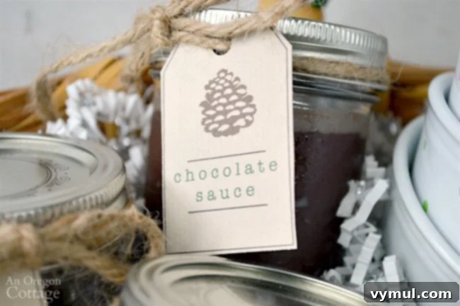 Build Your Own Sundae Gift Basket with Free Tags 8 Ice Cream Sundae Kit-homemade chocolate sauce