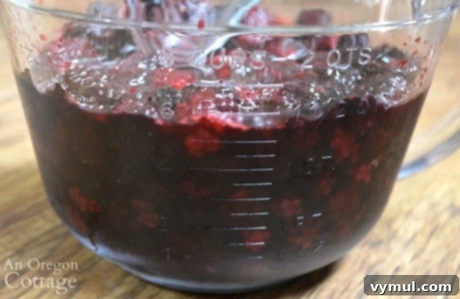 6 cups crushed blackberries